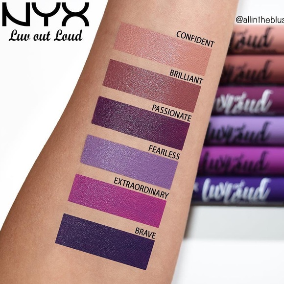 NYX Luv Out Loud Cream Lipstick Brave & Fearless Bundle Set - Picture 11 of 15